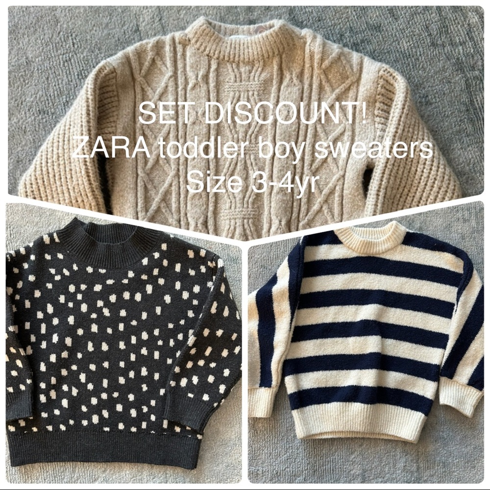SET of ZARA toddler boy sweaters (3-4yr)